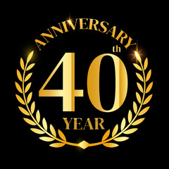 40th golden anniversary logo