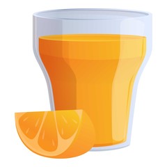 Juice orange icon. Cartoon of juice orange vector icon for web design isolated on white background