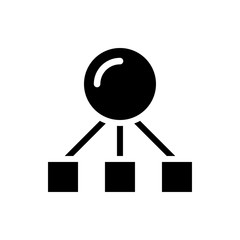 Sitemap Vector Colour With Glyph Icon Illustration