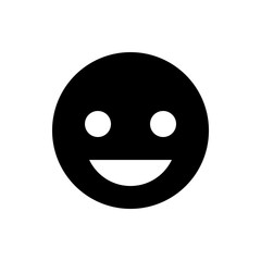 Smiley Vector Colour With Glyph Icon Illustration