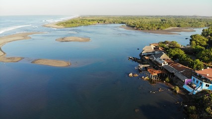 aerial view, Poneloya, Nicaragua