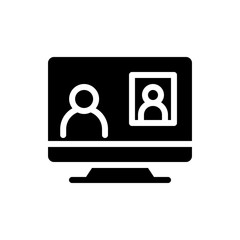 Video Call Vector Colour With Glyph Icon Illustration