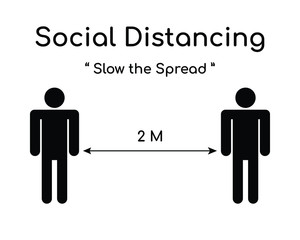 Social distancing to slow the spread of COVID-19