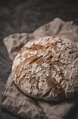 Homemade rustic bread, slow life