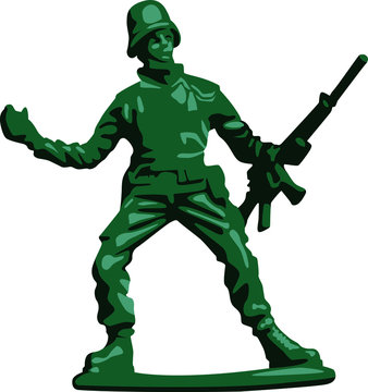 toy soldier realistic vector illustration