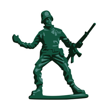 toy soldier realistic vector illustration