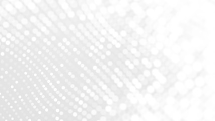 Dot white gray wave light technology texture background. Abstract big data digital concept. 3d rendering.