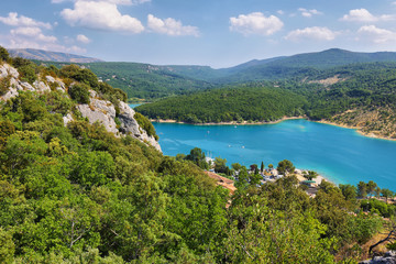 Beautiful view of St.Croix lake in Verdon, Provence, France