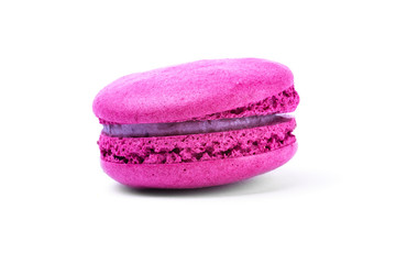 Traditional almond macaroon cookies on white background