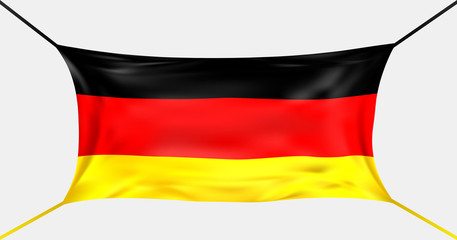 Protective mask in the style of Germany flag. Facial mask. Covid-19 outbreak