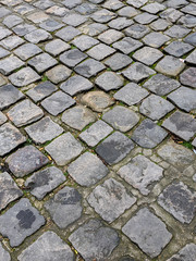 background of stone cobblestone pavement