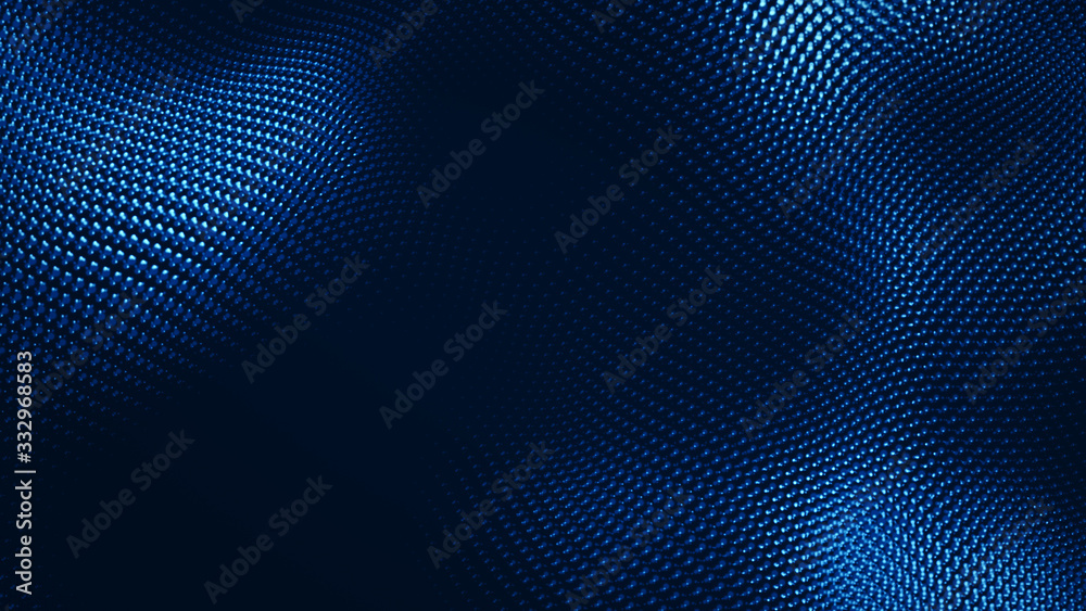 Canvas Prints dot white blue wave light screen gradient texture background. abstract technology big data digital b