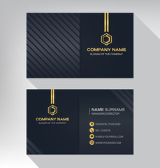 Luxury and modern. vector business card template. design black and gold color