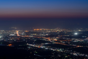 Fototapeta na wymiar [福岡県]福岡市街の夜景（米の山展望台）