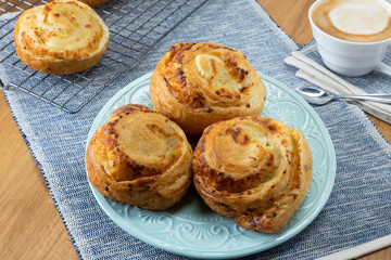 Breakfast French bake cheese bread buns
