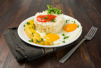Arroz a la cubana