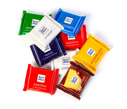 Ritter Sport Chocolate Bar Isolated