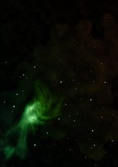 Star field in space and a nebulae.