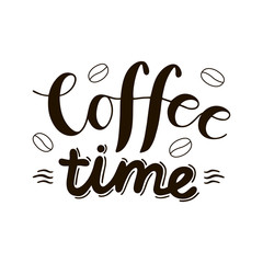 Hand Lettering, typography design, coffee quote for print, tshirt, tote bag, coffee menu