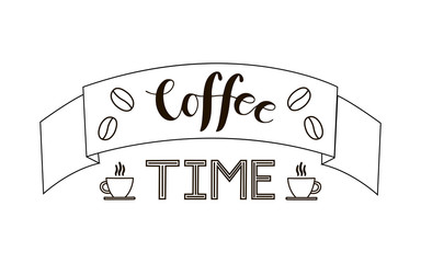 Hand Lettering, typography design, coffee quote for print, tshirt, tote bag, coffee menu