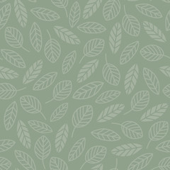 Simple vector pattern with small green leaves
