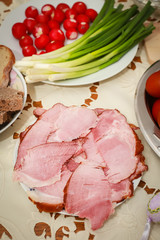 Traditional Easter breakfast