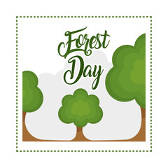 Forest day illustration