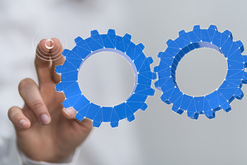 Gear With Success Concept digital.