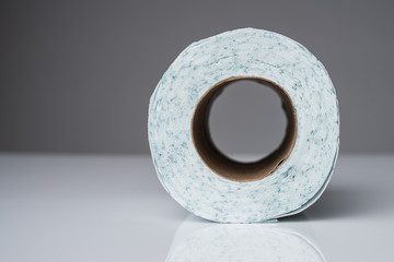 Toilet paper, tissue paper roll isolated on white background