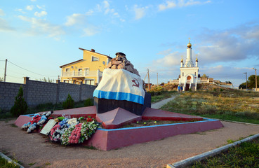 The mass grave of soldiers of 30 coastal batteries and 95 rifle divisions and the chapel of the New Martyrs and Confessors of the Russian Church. Lyubimovka, Sevastopol, Crimea