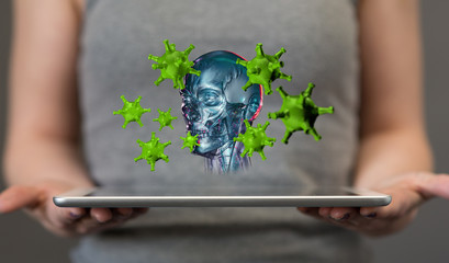 epidemic coronavirus digital 3d flu