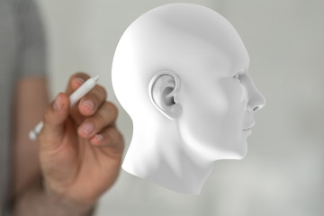 Frame of Mind series. Composition of human face .