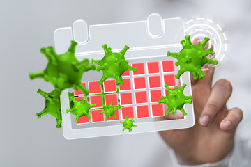 virus economic impact concept image.