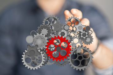 gear Technology setting concept background.