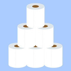 roll of toilet paper isolated 