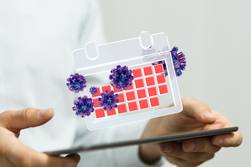 Coronavirus economic impact concept image.