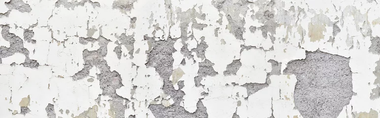 Fototapete Alte schmutzige strukturierte Wand Detail eines abgebrochenen Fassadenputzes auf einem alten Bauernhaus. Linke Seite. Kombinierbar zu einem großen Panorama.