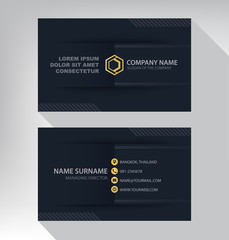 Luxury and modern. vector business card template. design black and gold color