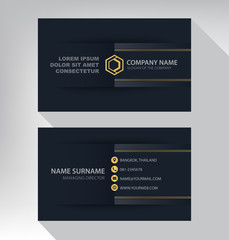 Luxury and modern. vector business card template. design black and gold color