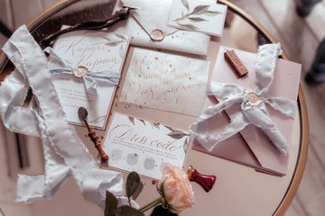 beautiful wedding details, invitations, calligraphy, letters