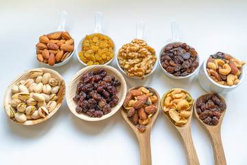 many nuts healthy fat and protein food and snack, ketogenic diet food