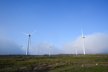 Wind power stations