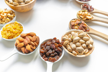 many nuts healthy fat and protein food and snack, ketogenic diet food