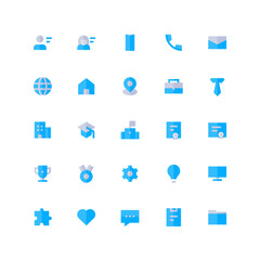 curriculum vitae/ resume flat icon set