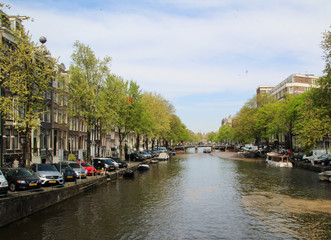 Fototapeta na wymiar canal in amsterdam