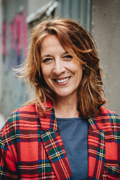 Portrait of a attractive woman of fifty years
