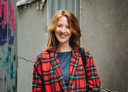 Portrait of a attractive woman of fifty years