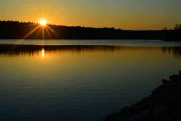 Sonnenuntergang am See