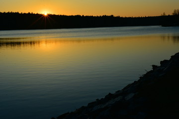 Sonnenuntergang am See