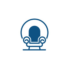 Luxury interior design logotype symbol.